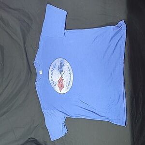 Vintage Blue Chevrolet Corvette Circle Racing Flags Size 2XLT